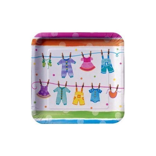 Baby Clothes Line Plates