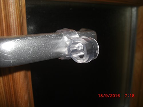 HKB ® 2 Stück Türgriff Puffer und Fenstergriff Puffer / 46 x 24 mm / transparent / 2er Set - 5
