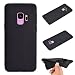 Produktbild HopMore Samsung Galaxy S9 Plus Hülle Silikon Weiche Silikon Hüllen Matt Design Bumper Ultra Slim Dünn TPU Handyhülle Süßigkeitsfarbe Tasche Schale Case Cover pour GalaxyS9 Plus -- Schwarz