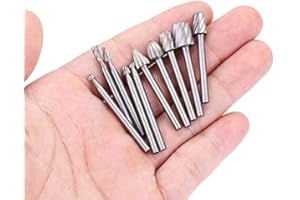 CAFOPGRILL 10 sztuk frezy HSS Burr Rotary pilnik narzędzia Rotary carving shank Węglik wolframu pliki rzeźbione Tarnik zadziory narzędzie grawerowanie Obróbka drewna