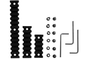 ACEXIER Juego de 3 tamaños 5/7/13 Ranura 2 "/ 3" / 5 "Picatinny Weaver Rail Mount ABS Plastic Keymod Rail Handguard Sección Caza Tactical Gun Mount