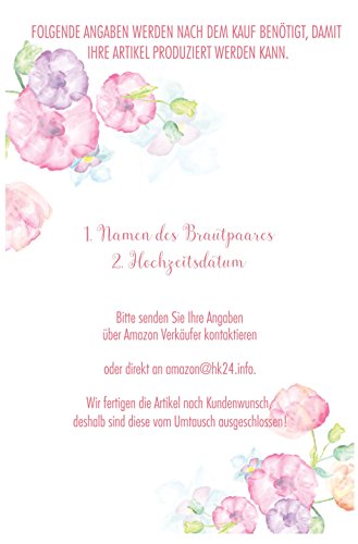 Rustikales Gästebuch aus Holz zur Hochzeit personalisiert Hochzeitsbuch Hochzeitsgästebuch graviert (Motiv 4 96 Seiten / 48 Blatt) - 4