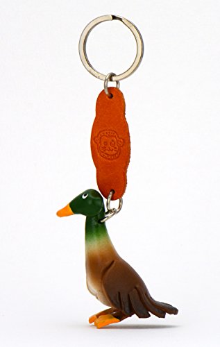 Ente Erik – kleiner Enten Schlüssel-Anhänger aus Leder, eine tolle Geschenk-Idee für Frauen und Männer im Vogel-Zubehör (Grün-Weiß-Braun), Gundel Gaukelei, Daffy Duck, Dagobert, Daisy, Darkwing, Donald, Oma, Quietscheentchen, Schnatterinchen, Ferdinand - 2