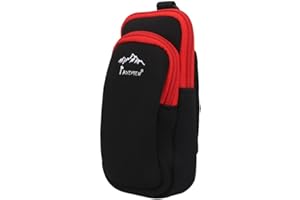 Perfeclan Marsupi Sportivi, Zaino Sportivo Porta Cellulare Borsa Da Corsa Esercizio Pacchetto per Smartphone Da 6,5 ​​pollici, Per Telefono, Ciclismo, Campeggio,Viaggi(Nero - L)