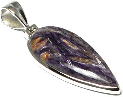 CHAROITE Sterling Silver 925 Gemstone Pendant - (CHPT1910151)