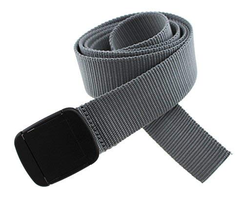 Hiker Metal Free Web Belt Made in USA by Thomas Bates (Graphite)