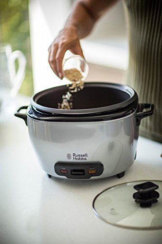 Russell Hobbs 23570-56 MaxiCook Reiskocher mit Warmhaltefunktion, 2.5 L, 1000 W, edelstahl, silber / schwarz - 5