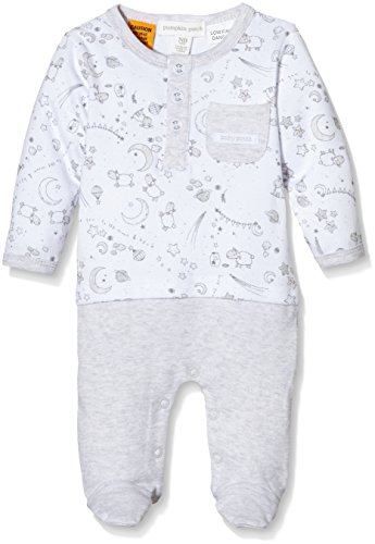 Pumpkin Patch Unisex Baby Mock Tee All-In-One With Feet Plain Footies, Off-White (Milk), 0-3 Months (Manufacturer Size:0-3M)