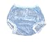 Haian Adult Incontinence Pull-on Plastic Pants Lace Panties (Large, Blue)
