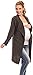 Happy Mama Women's Maternity Waterfall Cardigan Cable Knit Coat Long Wrap 326p (Graphite, ONE SIZE UK 8/10/12)