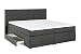 Produktbild Möbelfreude® Boxspringbett Andybur mit Bettkasten Anthrazit 200x200 cm H2 inkl. Visco-Topper, 7-Zonen Taschenfederkern-Matratze, amerikanisches premium Bett Luxus Hotelbett Doppelbett Polsterbett