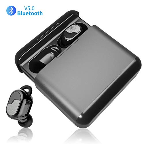 Cuffie Bluetooth 5.0, Wireless Stereo Auricolari Bluetooth Resistenti al Sudore CVC8.0 Cancellazione del Rumore 150 Ore di Riproduzione HD Mic con Custodia da Ricarica per iPhone iPad Sumsung