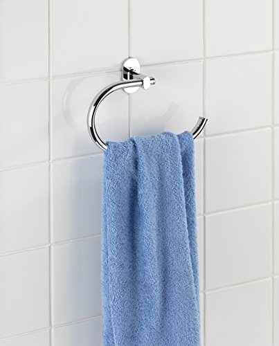 Wenko 22285100 Power-Loc Handtuchring Puerto Rico – Befestigen ohne bohren, Zinkdruckguss, 23.5 x 17 x 6.5 cm, Chrom - 3