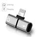 Produktbild Luvfun Adapter, 2 in 1 Mini Aux Adaptor [Audio + Ladegerät + Call+ Musik Kontrolle] Adapter Splitter -Schwarz