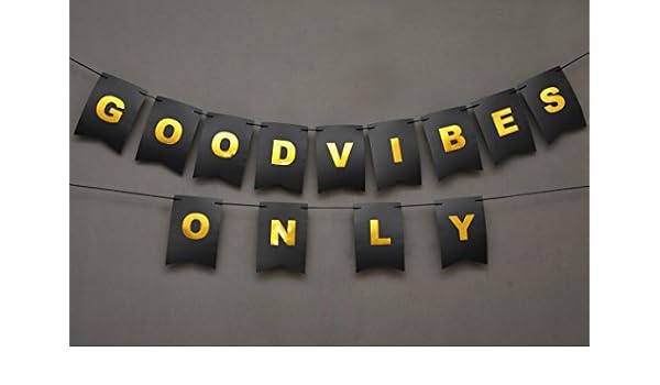 Boston Creative Company Good Vibes Only Banner Bedroom Decor