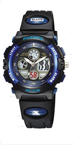 Kids' Watch PASNEW Boys Girls Waterproof Sport Digital Watch Dual Time Display N5