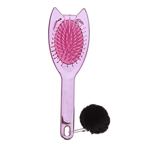 Claire's Girl's Cattitude Hair Brush in Black/Pink.