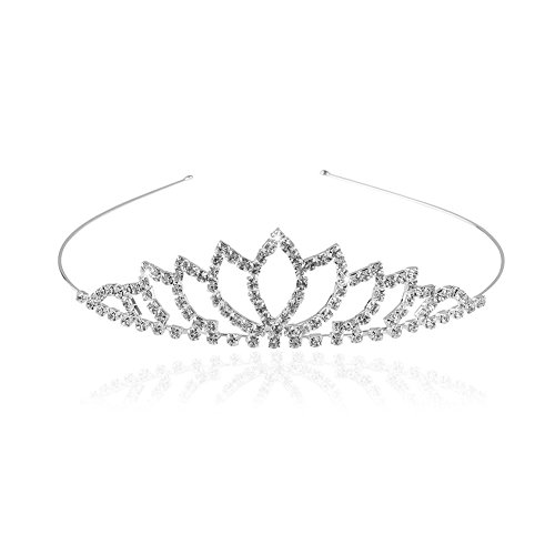 iShine Hochzeit Diadem Brautbrautjungfern Strass Kronen Stirnband Tiara Schließe Haarspange pin (Type A)