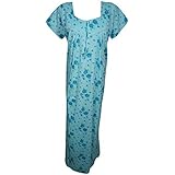 Indiatrendzs Beautiful Hosiery cotton Women's Nighty Floral Printed Night Gown Night Dress - Sleepwear (Sinker cotton fabric) (Chest 42)