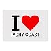 Produktbild Mousepad Classic I Love Ivory Coast weiß