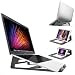 Produktbild Massway Laptop Ständer, 3-in-1 Multifunktions-Laptopständer aus Aluminiumlegierung integriertes Design, ergonomischer Laptop Stand Perfekt für MacBook/iPad, Notebook, Tablet und Smartphone (Schwarz)