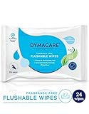  Toallitas húmedas desechables DYMACARE, con aloe vera, biodegradables, sin fragancia, toallitas húmedas para limpieza corporal
