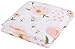 Produktbild Little Jump Baby Musselin Swaddle Decke Tücher- 120x120 cm "Floral Design" Baby Bambus Baumwolle Swaddle Wrap, Aufstoßen Tuch & Deck Kinderwagen - Pucktücher Mädchen (Floral)