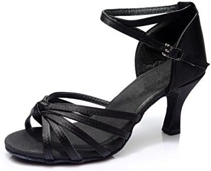 Vesi - Women's Ballroom Latin Dance Shoes Sandals Black Knot 2.5UK