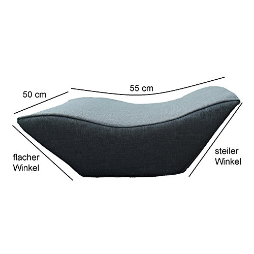Lesekissen und Rückenstütze für optimale Sitzposition. Keilkissen, Rückenkissen, Fernsehkissen, Ergokissen, Farbe: schwarz - 6
