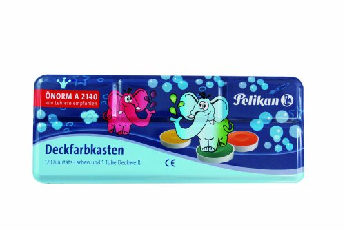Pelikan DF12 Deckfarbkasten, 12 Farben und 1 Tube, deckweiß - 3