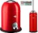 Produktbild Wesco 2er Bad-Set rot, Single Master 9-Liter-Mülleimer + Toilettenbürste + 40 Müllbeutel