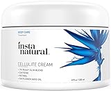 InstaNatural Cellulite Cream - With Caffeine and Retinol - Firming Lotion and Dimple Remover for Legs, Arms, Stomach, Buttocks and More - No Wrap Needed - With Jojoba Oil and Vitamin E - 4 OZ (Packaging May Vary)