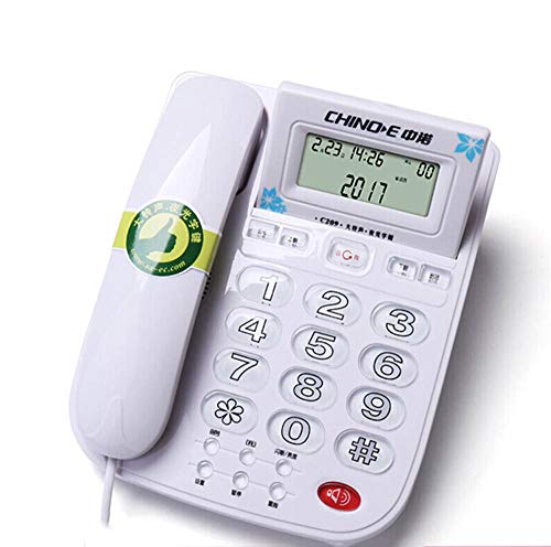 Preisvergleich Produktbild Telefon, älteres Festnetz, großer Klingelton, leuchtende Anrufer-ID, Mehrfachwinkeleinstellung, Blau, Weiß und Rot