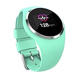 DJym Fitness Tracker, Bluetooth Fitness Watch mit Herzfrequenz-Monitor, Step Counter, Sleep Tracker, Calorie Counter, Waterproof Pedometer Watch,Green
