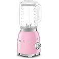 Smeg, Blender BLF03PKEU 1.5 L, 4 Speed, 4 Smoothie Functions, Pulse, Crushed and Self-Cleaning Ice, Motor Block and Measuring Cap, Non-Slip Base, Integrated Cord Storage, 800 W, Pink