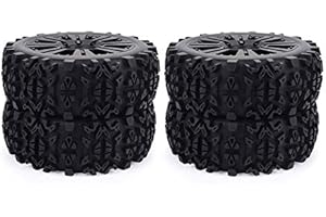 ACAMPTAR 17Mm Nabe Felge & Reifen Reifen für 1/8 Offroad RC Auto Buggy Redcat Team Losi VRX Kyosho HPI HSP Carson Hobao, 4 StüCke