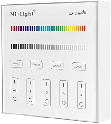MILIGHT T3 Wall Panel Controller Dimmer RF Wireless Remote AC 240V Milight 4-Zone Smart Touch Screen for RGB RGBW led Bulbs 5050 (T3 only(Wall Controller))