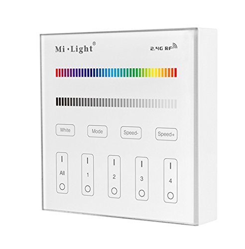 MILIGHT T3 Wall Panel Controller Dimmer RF Wireless Remote AC 240V Milight 4-Zone Smart Touch Screen for RGB RGBW led Bulbs 5050 (T3 only(Wall Controller))
