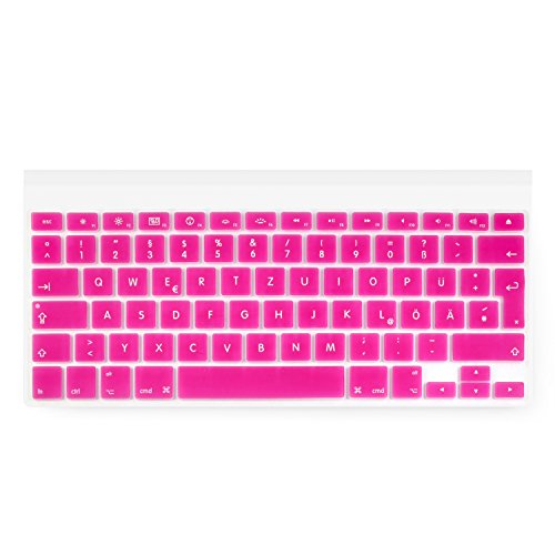 Incutex QWERTZ Silikon Tastaturschutz Tastenschutz Kratzschutz für MacBook (deutsche Tastenfolge) Rot - 4