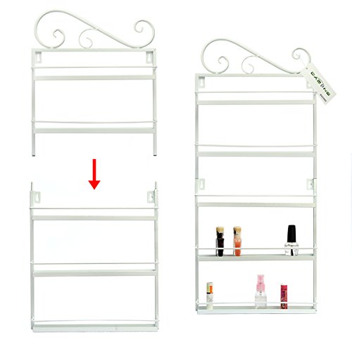 Dazone® 5-tier Metall Herz Nagellack Organizer Aromatherapie und ätherischen Ölen Regal Lippenstiftständer Aufbewahrung (Weiß) - 7