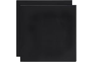 BENECREAT 2 lámina de Caucho de Silicona de 25x25cm, Alfombrilla de Goma Negra Resistente A Altas Temperaturas para Juntas de Bricolaje, Almohadillas, Sellando, Almohadón, 1mm de Espesor