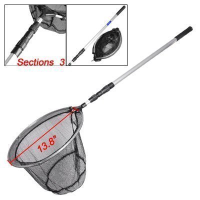 Preisvergleich Produktbild sourcingmap® 3-Abschnitt Teleskopstiel Faltbare Nylon Fangkescher de