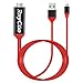 Price comparison product image Lightning to HDMI, 6.6FT Plug and Play Cable, 1080P HDMI Video AV Cable Connector Conversion Same Screen Device HDTV Adapter for iPhone 7/6/5 Series, Pad Air/mini/Pro, Pod touch(5th Generation) (Red)
