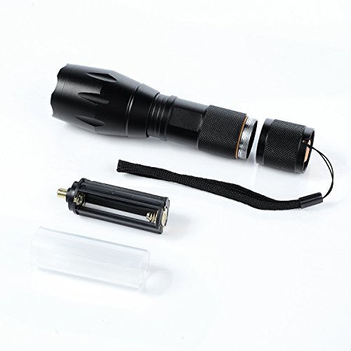 LEMEGO Taschenlampe 10W T6 LED Leistungsfähige Wasserbeständige Tragbare Handheld Einstellbare Fokusweite Taschen Lampe mit 5 Leuchtmodi für Radfahren, Camping, Wandern etc. - 5