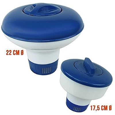 Linxor France ® Diffuseur de chlore ou de brome flottant réglable - Deux modèles Ø 17.5 ou 22 cm - Norme CE