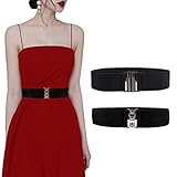 Einfaches und praktisches Design: Elastischer Gürtel aus Polyester, der schwarze Gürtel ist kräftig und voller elastischer Designs, ohne Lederteile, um ein Ausbleichen, Fallenlassen von Linien und andere Probleme zu vermeiden. Die vier Jahreszeiten sind universell.