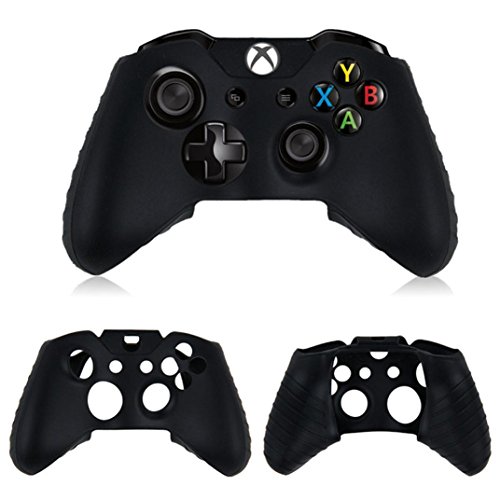 Preisvergleich Produktbild Xbox One Controller Silikon Hülle, Gusspower Gute Qualität Soft Abdeckungs Haut Kasten Schutzhülle Skin Cover Case für Xbox One / Xbox One S (Schwarz)