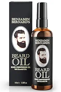 Benjamin Bernard Beard Oil and Conditioner For Men, Natural, Combats Itching, Combats F