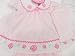BNWT Reborn tiny baby girls summer roses dress knickers & hat (3-5lb, Pale pink)