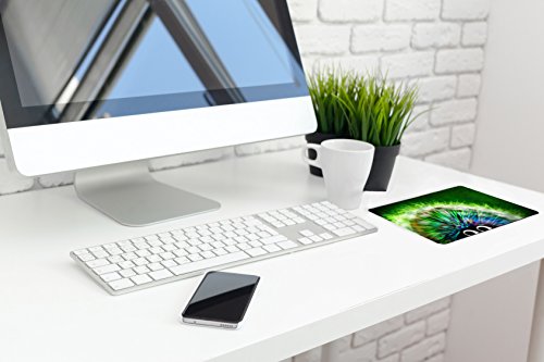 Silent Monsters Gaming und Office Mauspad 24 x 20 cm, Mousepad Design: green hedgehog - 3